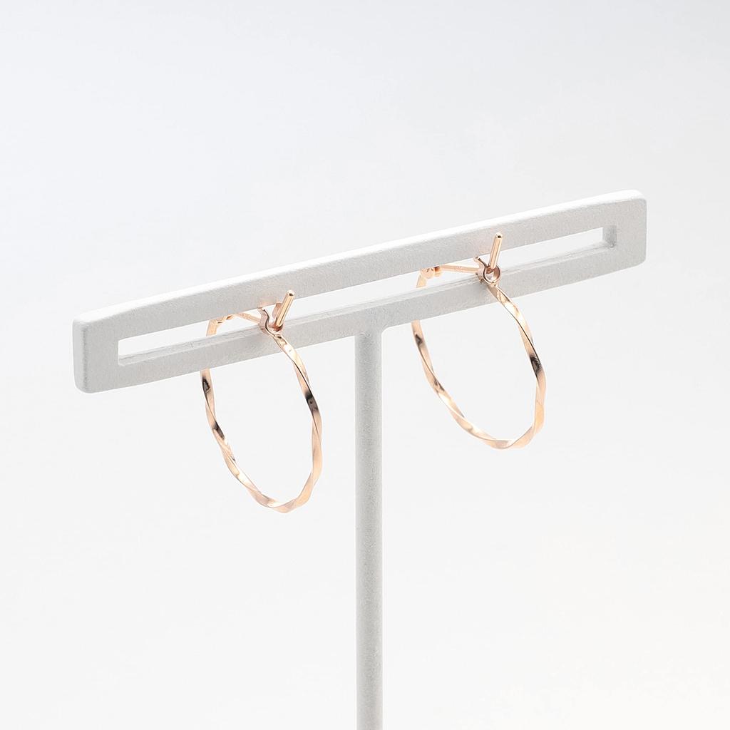 ESTELLE Hoop 10K Pink [Official] [Web Exclusive] Women's Earrings, Gold, 0202-2660-0019-0000