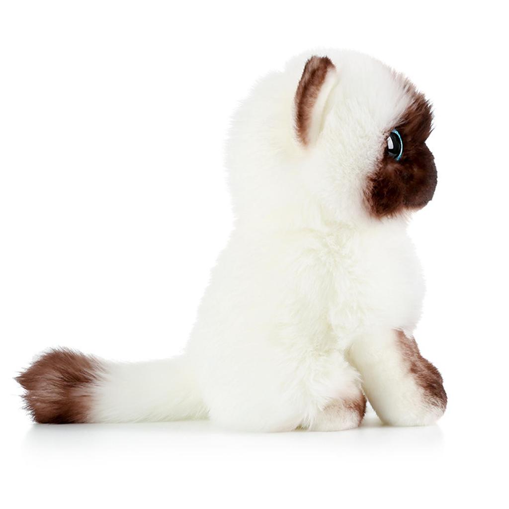 21 см имитация сиамских игрушек для домашнего декора, плюшевая игрушка для детей, коричневые S-образные глаза, белые и подарки Sequ Z3X3