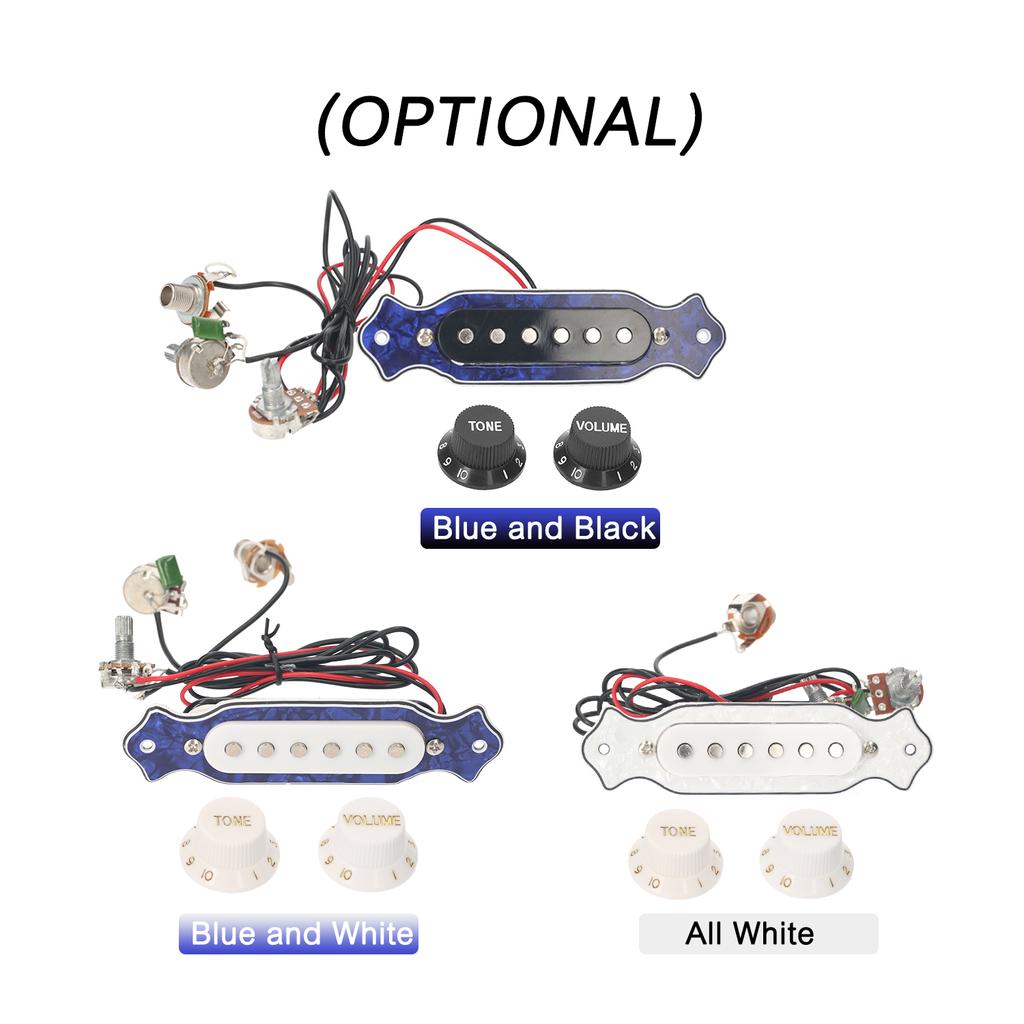 Звукосниматель для электрогитары, готовый к установке, набор звукоснимателей для гитары с разъемом 6,35 мм, ручками регулировки громкости и тона