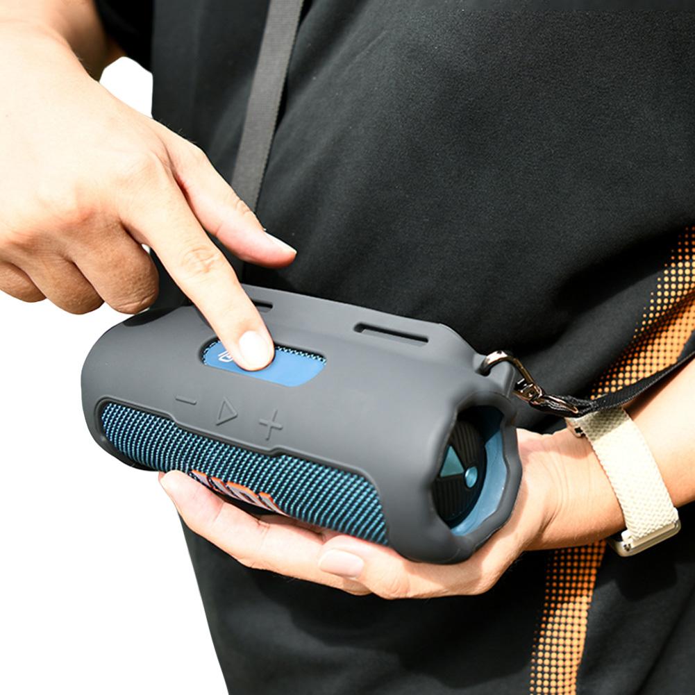 Силиконовый чехол с плечевым ремнем Портативный дорожный мягкий чехол Силиконовый защитный чехол-накладка для колонки JBL Flip 7