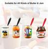 Jar Spatula Silicone Jar Scraper with Long Handle Jam Spreader for Peanut Butter Kitchen Spatula for Baking Cake Icing