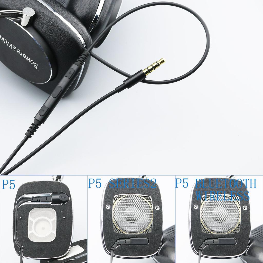 NEOMUSICIA сменный кабель для беспроводных наушников Bowers Wilkins P5 S2, сертифицированный пульт дистанционного управления громкостью, микрофонный шнур для iPhone, iPod, iPad, iOS