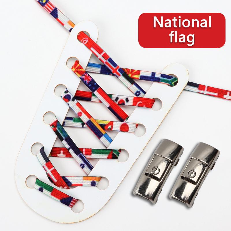 NO.8 Радужные шнурки для кроссовок, новая модернизация, магнитный металлический замок, шнурки без завязок для детей и взрослых, ленивый быстрый шнурок с резиновой лентой, шнурок для обуви