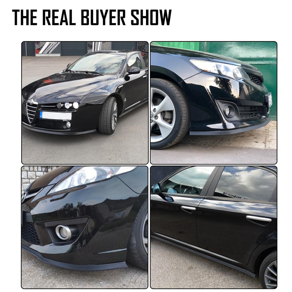 2,5 м передний бампер автомобиля, резиновая универсальная защита для бампера, полоса для губ, боковая юбка автомобиля, наклейки на автомобиль, ширина 65 мм