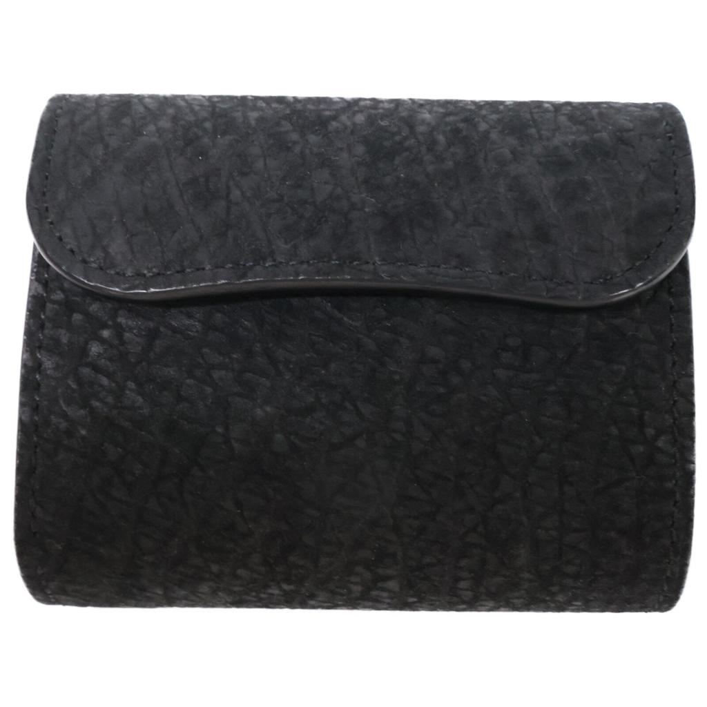 WILDSWANS CSS-ENO/HP/BKxSD/BK Eno Hippopotamus/Saddle Pull-Up Small Mini Wallet Bifold Wallet with Coin Pocket blackUsed