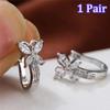 1 пара женских модных серег-кольцев с цирконием, маленькие серьги с пряжкой-бабочкой, подарки на свадьбу, помолвку и вечеринку