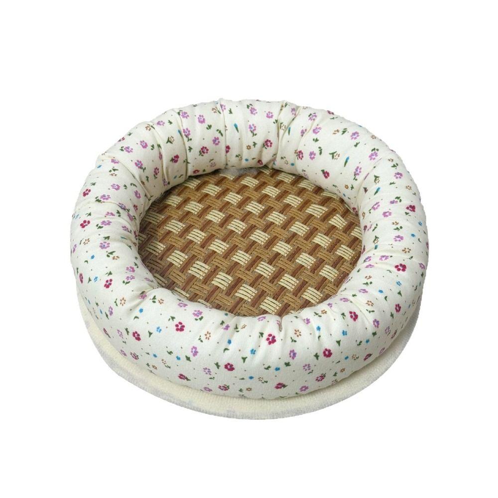 Heat-dissipating Hamster Cooling Bed Rattan Mat Hamster Sleeping Pad  All-season