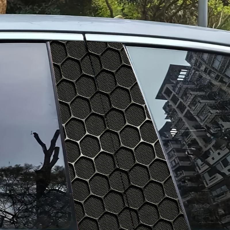 Персонализированные наклейки на кузов Наклейка на центральную стойку в виде сот HD Наклейки на кузов B-стойки