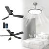 Потолочный вентилятор с подсветкой, бесшумная работа, товары для детской, дома, спальни, гостиной