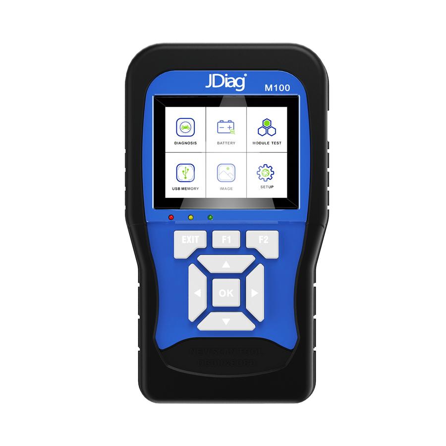 Считыватель кодов OBD2 для мотоциклов Универсальный сканер Тестер аккумулятора Диагностический инструмент JDM100