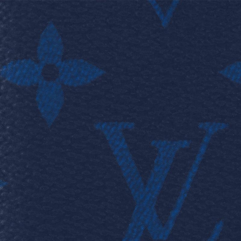 Louis Vuitton Classic Monogram Multifunctional Fashionable Portable Canvas And Leather Card Holder Wallet Men Wallet Navy-Blue M30301