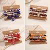 Hot-selling Rugby Bracelet Handmade Beaded Color Soft Pottery Bracelet Set Friendship Elastic Bracelet
