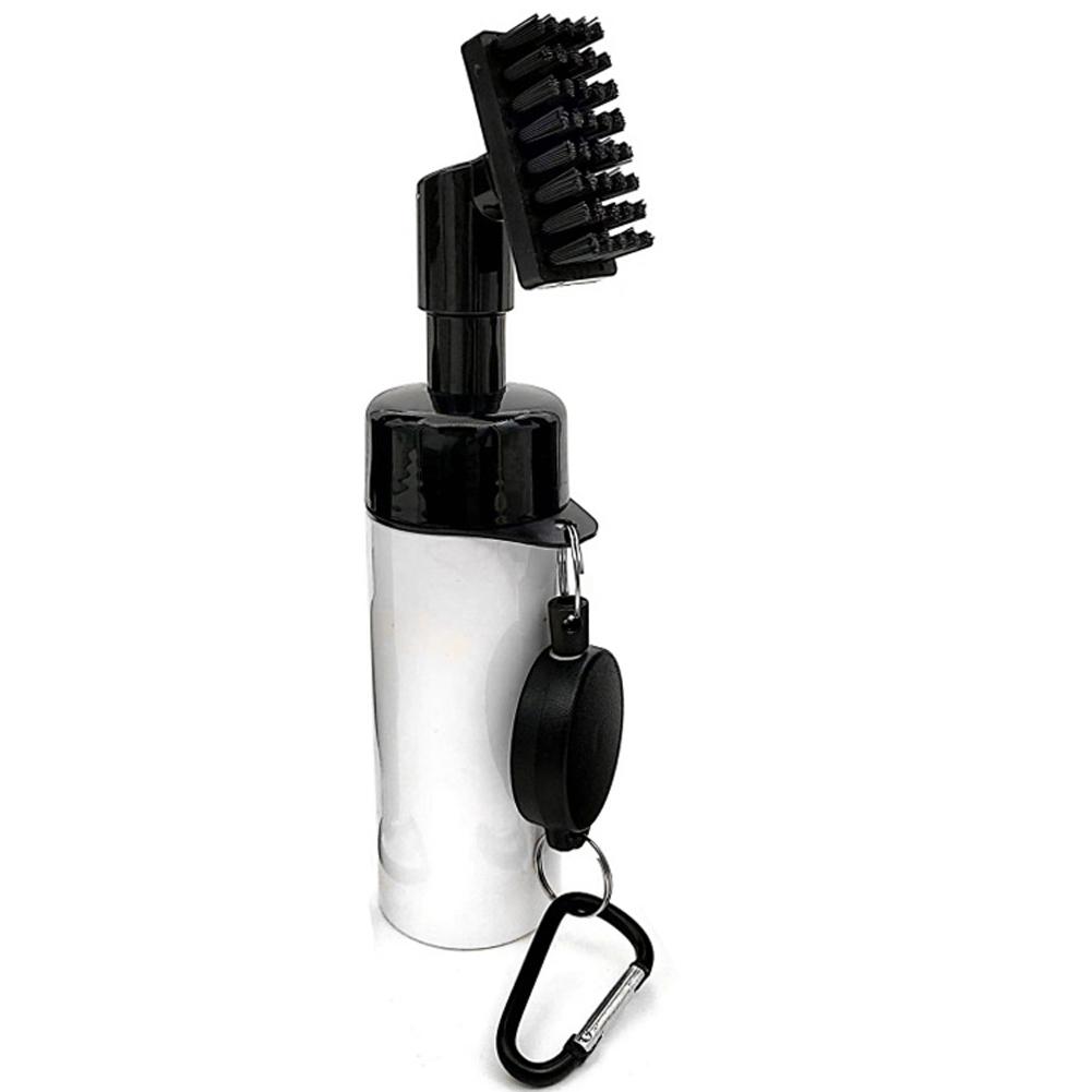 Golf Clubs Brush Cleaner Golf Nylon Cleaning Brush with Retractable Clip & Press Sprays Bottle for