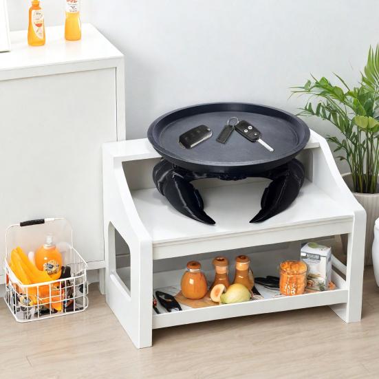 3D-печатный лоток для крабов, многоцелевой лоток для хранения ювелирных изделий, безделушек, ключей, фигурка краба, домашний офис, кухня, украшение для рабочего стола, орнамент