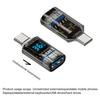 Адаптер USB C/Type-C 36/60 Вт, цифровой светодиодный дисплей, USB 3.2, 10 Гбит/с, быстрая передача данных, мощный зарядный интеллектуальный адаптер для планшета