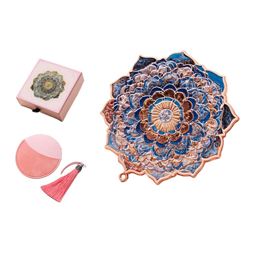 Медное 3D Зеркало для макияжа в виде цветка Изысканное винтажное зеркало Зеркало в китайском стиле Дуньхуан Унисекс