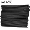 Straws Party Supplies 100pcs Black Bubble Tea Drinking