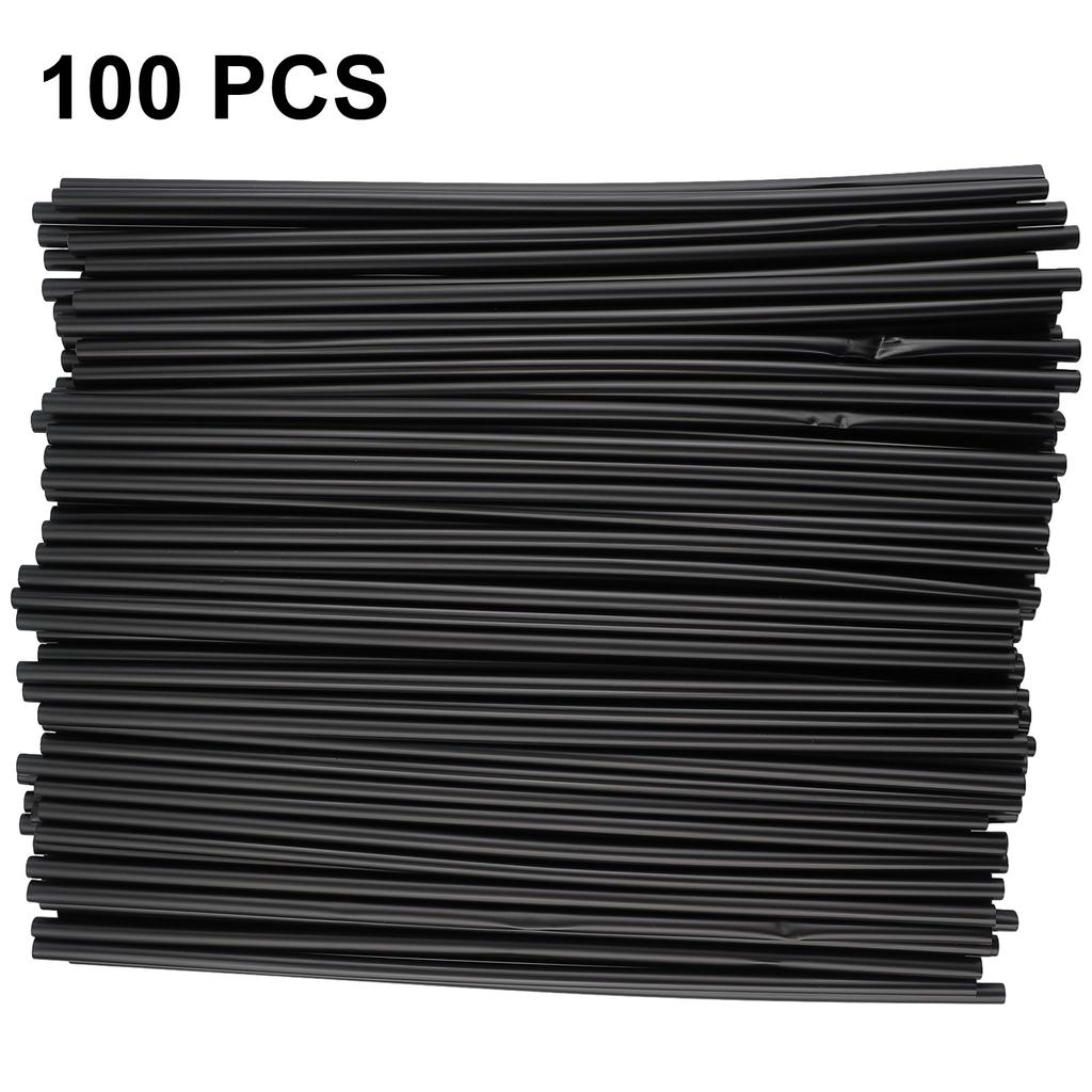 Straws Party Supplies 100pcs Black Bubble Tea Drinking