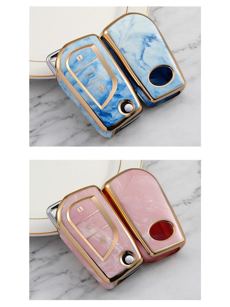 Чехол для ключа Toyota для RAV4, Camry, Reiz, Levin, Corolla, Highlander - Складная застежка для мужчин и женщин