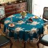 Stylish Jacquard Flower Round Tablecloth For Dining Table Big Small Coffee Table Cover Tassel Events Party Home Decoration