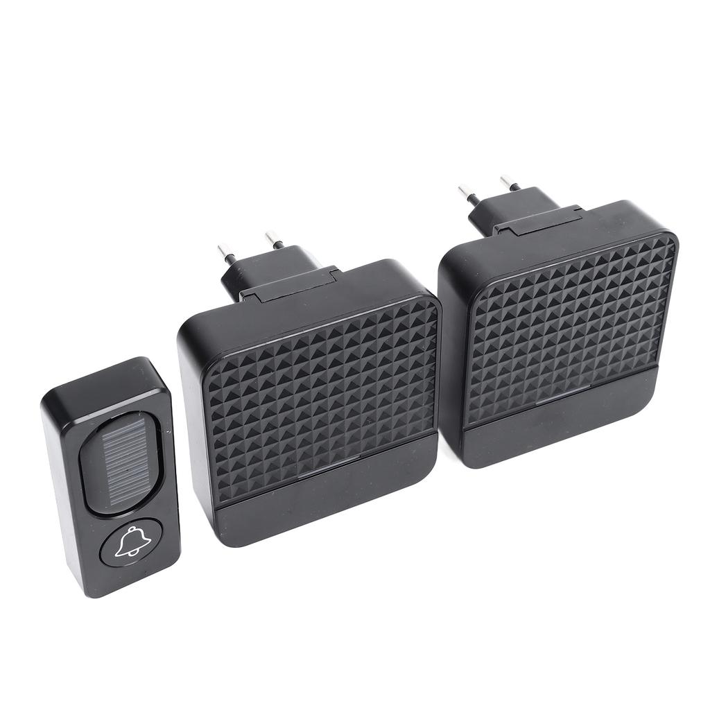 Self Powered Doorbell Black Battery Free Wireless Smart Elderly Pager Mini Doorbell