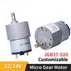 JGB37-520 Miniature High Torque Micro Metal Gear Reducer Motor 12V/24V 5RPM~750RPM Micro Speed Adjustable Forward And Reverse