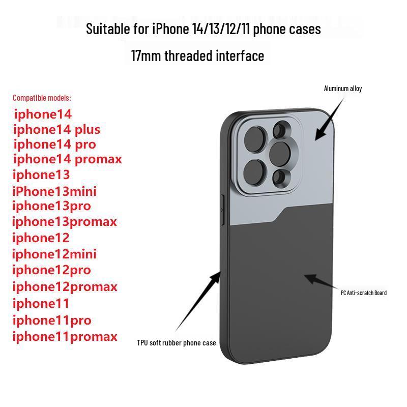 Compatible with iPhone 17/17 Pro Lens 17mm Thread Case for iPhone 16