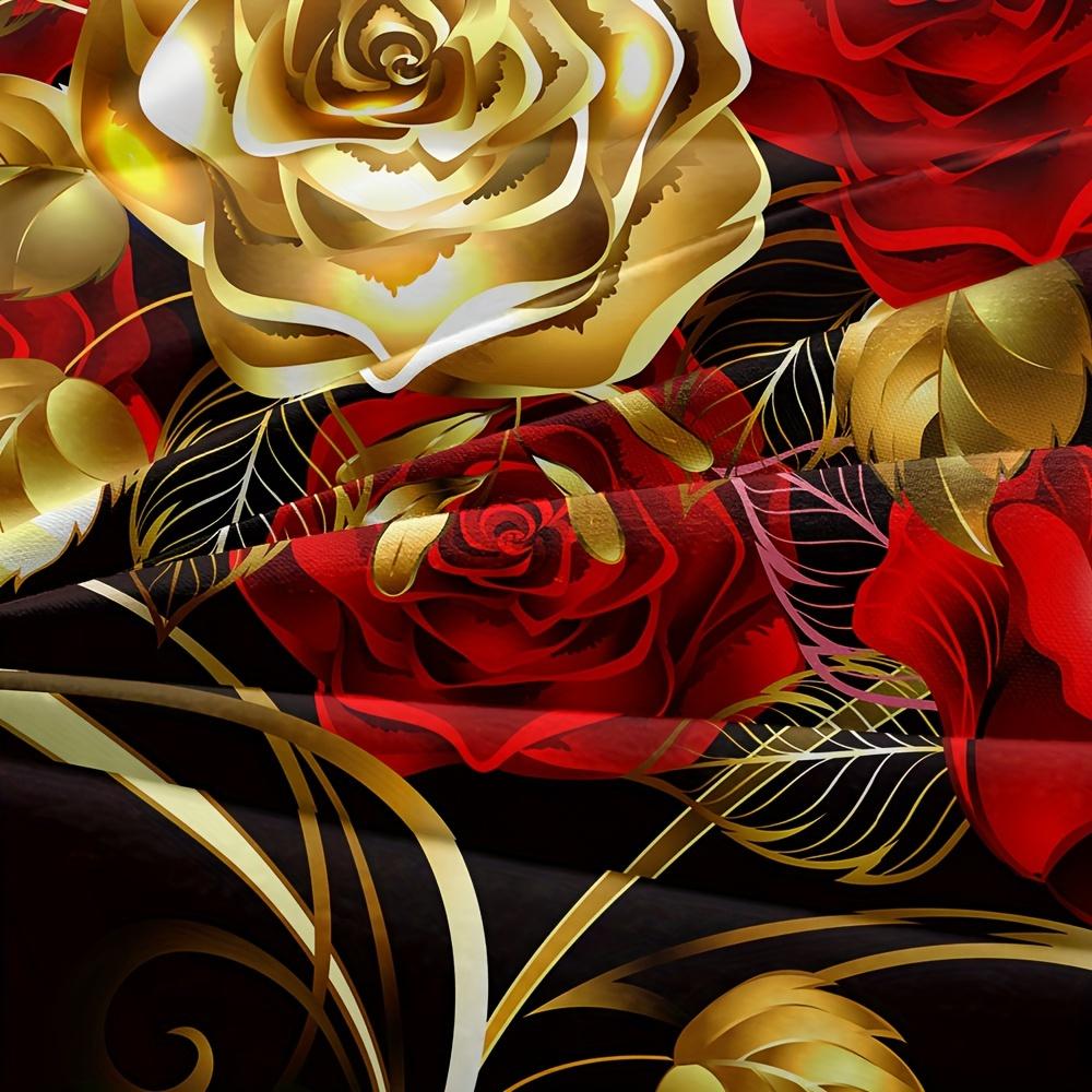 Роскошный классический комплект постельного белья 1*пододеяльник + 2*наволочки Комплект постельного белья с принтом Love Rose, мягкий удобный пододеяльник для спальни