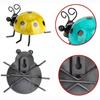 Новинки Набор из 4 металлических настенных украшений для сада Декоративные милые божьи коровки Наружные настенные скульптуры Металлические украшения для сада в виде божьих коровок