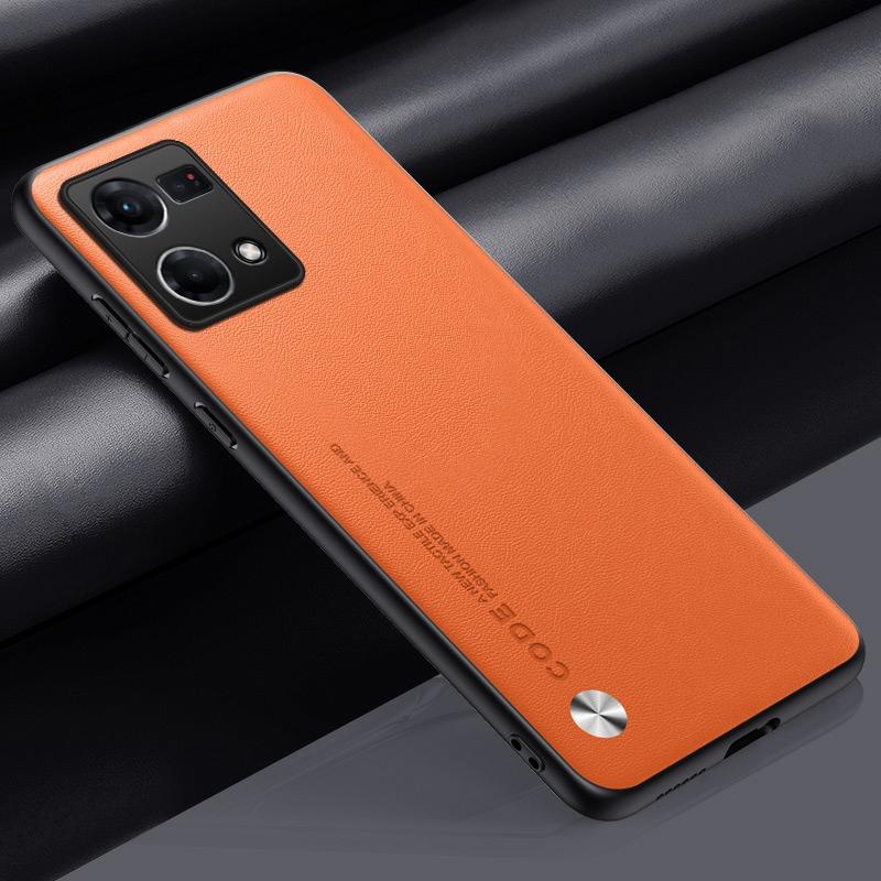 Luxury PU Leather Case For OPPO Reno 7 4G Back Cover Matte Silicone Shockproof Full Protection Phone Case For OPPO Reno7 Reno 7