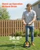 Lawn Aerator, 9.2 in Manual Core Aerator Tool with 15 Iron Spikes, Long Handle & Wide Plate, Heavy Duty Grass Aeration Tool, Yard Aerators for