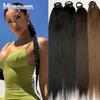Braids Ponytail Extensions Synthetic Boxing Braids Wrap Around Rubber Band Yaki Braids Ponytail 26 Inch