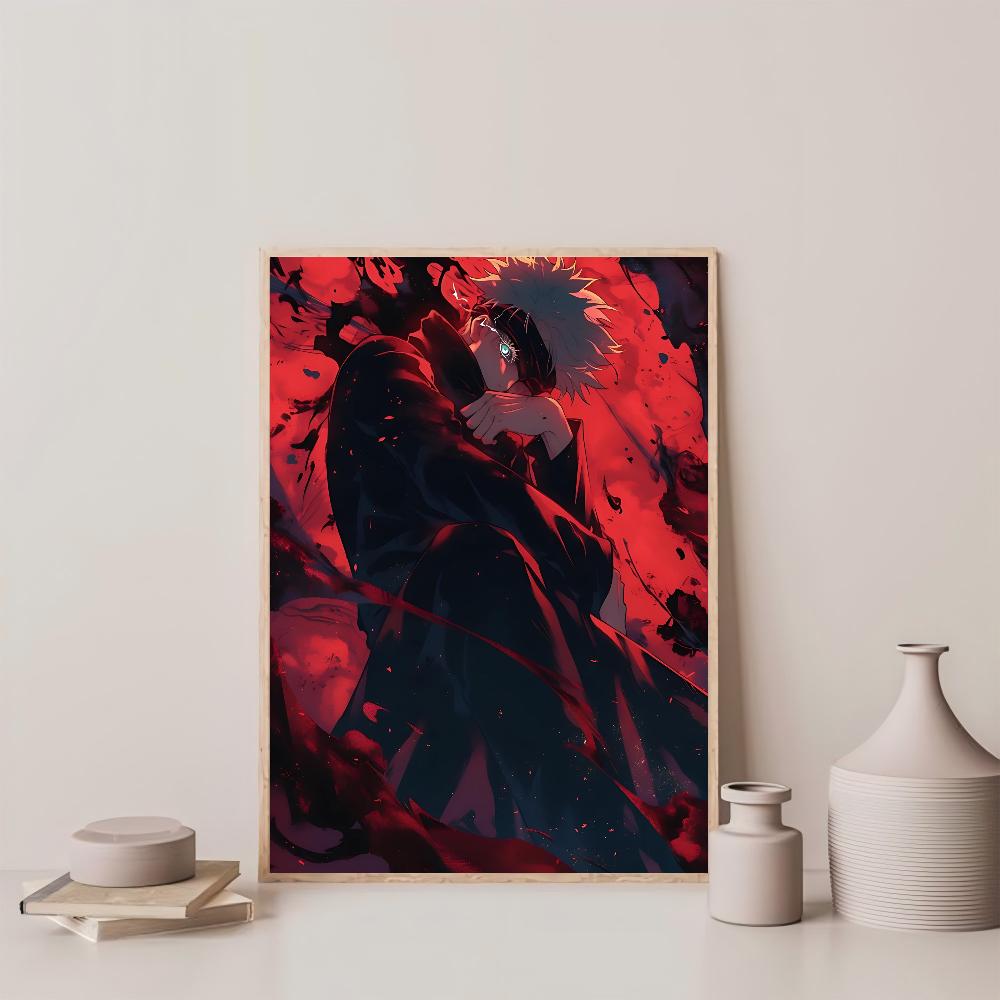 1 шт. Популярный классический аниме мальчик J-Jujutsu Kaisen Годзё Сатору Постер HD Постеры Декор для дома, комнаты, бара, кафе, Искусство, Настенная живопись, Картина