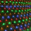 Уличная сетка из 96 светодиодов, гирлянды 5 футов x 5 футов с 8 режимами, подключаемая сетка для кустов, для праздника, двора, сада, вечеринки, свадьбы