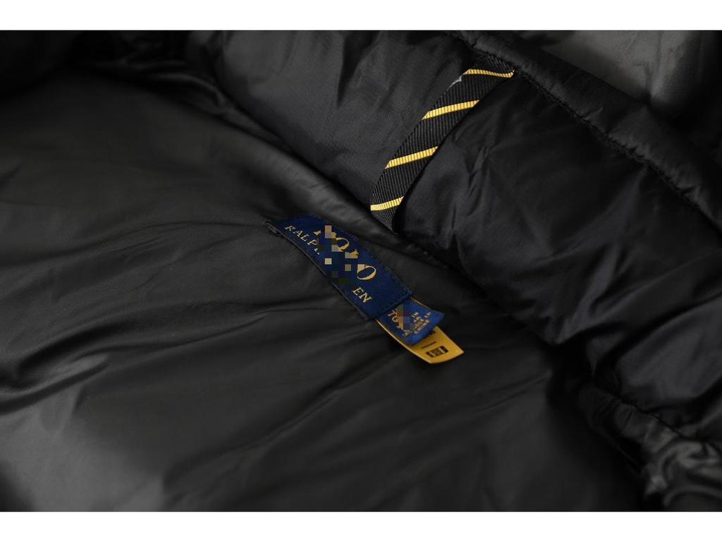 RL Военная лошадь Вышитая ветрозащитная водоотталкивающая пуховая куртка с капюшоном для мужчин и женщин