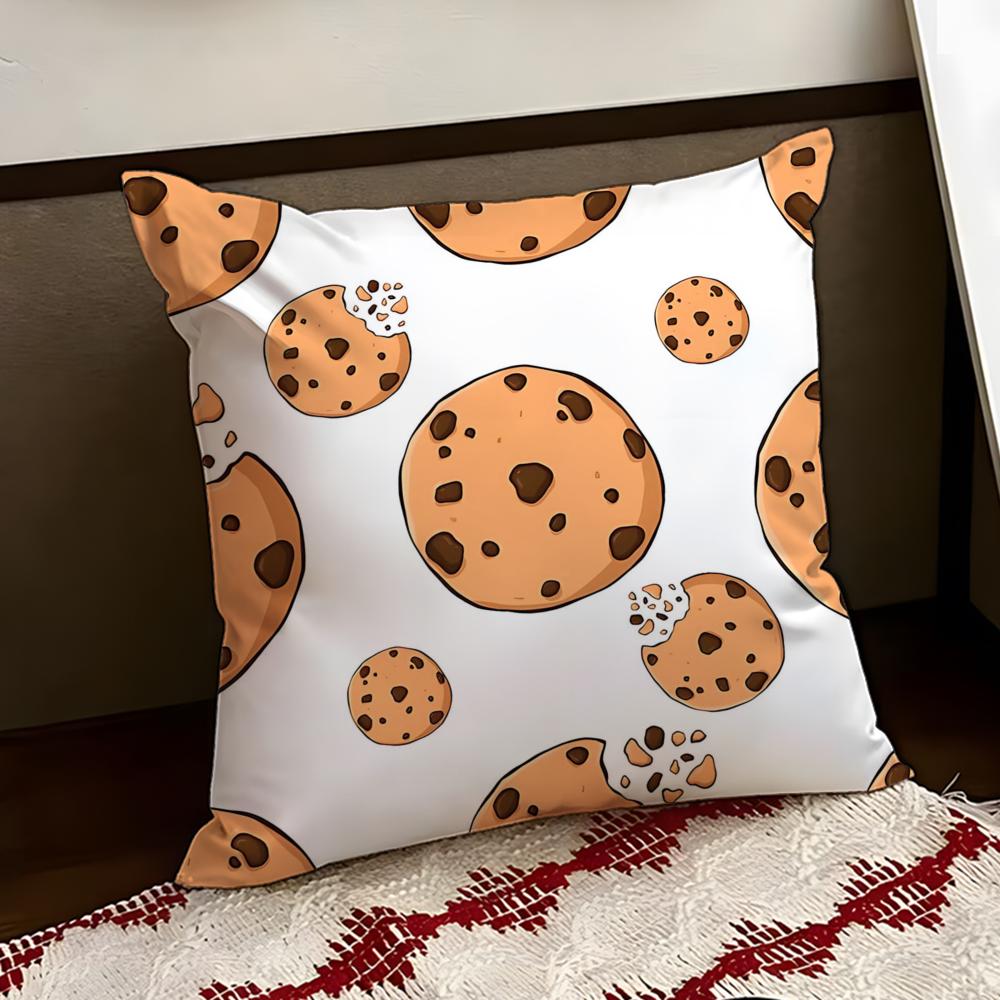 Crumbly cookie Cushion Cover Reversible Soft Durable Pillow Cover Home Car MultiScene Use for Daily Comfort