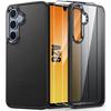 Protective Case - BOOLING - for Samsung Galaxy A26 5G - Shockproof - Translucent - Black - with 2 Tempered Glasses