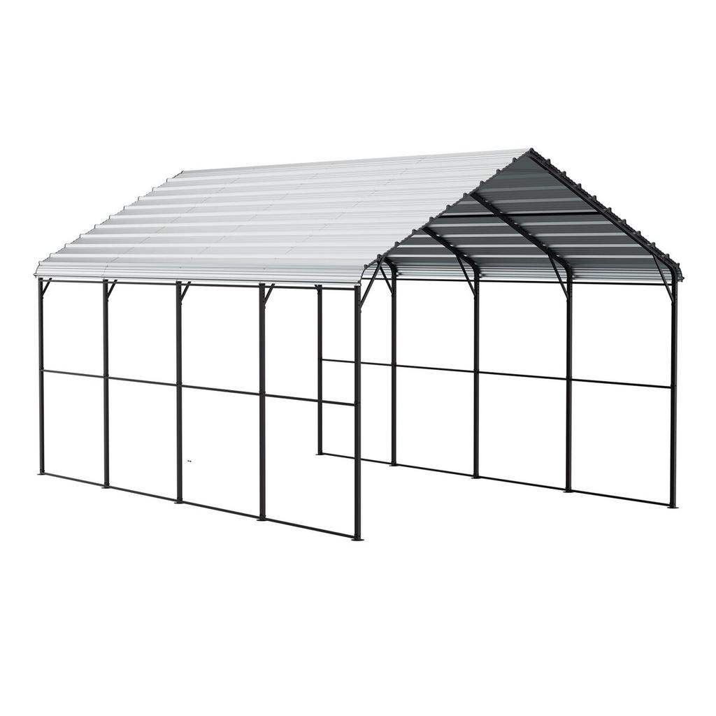 12' x 20' Metal Carport Heavy Duty Outdoor Car Shelter Garage for Boats