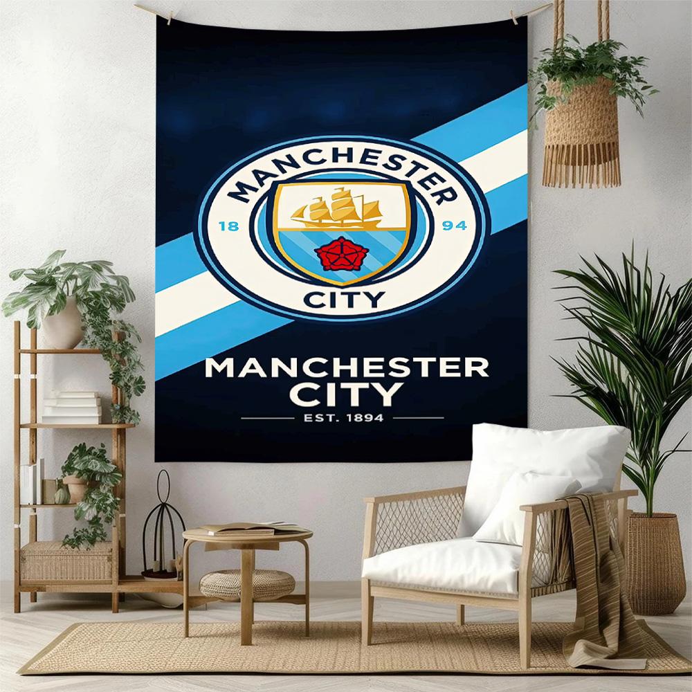 Manchester City Wall Decor Tapestry Art For Pet Memorial Birthdaywedding Party Backdrop Family Gift