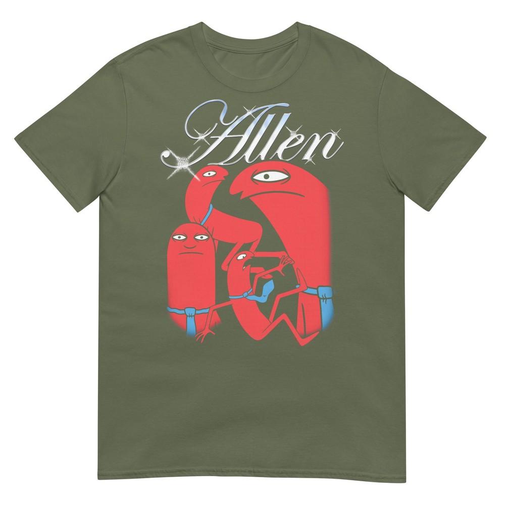 Smiling Friends Allen Collage Fancy Chrome Text Cartoon TShirt