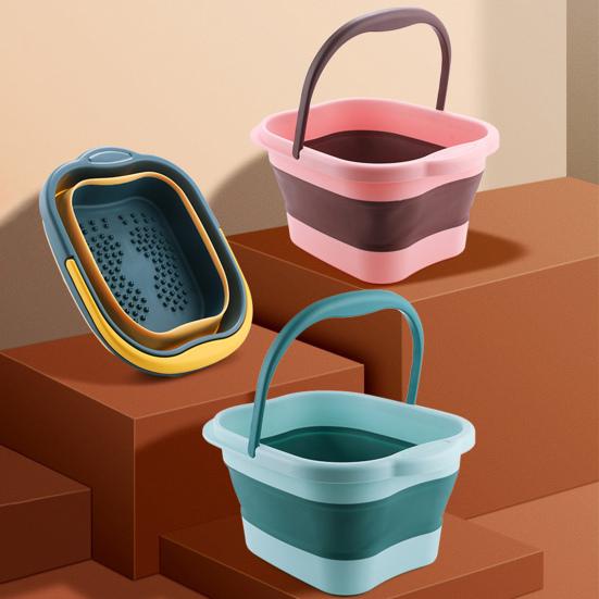 Ведро для ванны для ног 13 л/15 л с переносной ручкой, удобная складная ванна для купания ног для домашней ванной комнаты