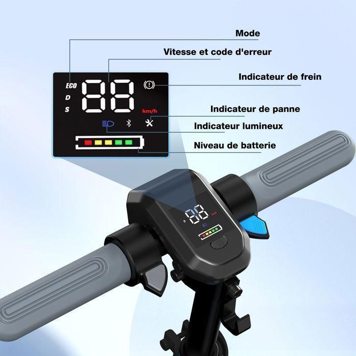 RCB R12 MAX Trottinette Électrique Rose – 220W – 3 Vitesses – 7” – LED colorés – Écran numérique – 15KM – Meilleur cadeau