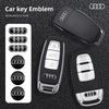 16mm 14mm For Tt Q5 Q3 Q7 R8 A3 A4L A5 A6L A8 A1 TT 8L A4 A5 A6 Car Key Shell Remote Case Cover Aluminum Emblem Symbol Sticker