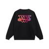 Li Ning Sweatshirts Unisex Black Crew Neck Moderate Regular AWDT143-7