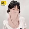 Солнцезащитная маска из ледяного шелка UPF50+ для мужчин и женщин, дышащая летняя вуаль для езды на велосипеде, защита лица от солнца.