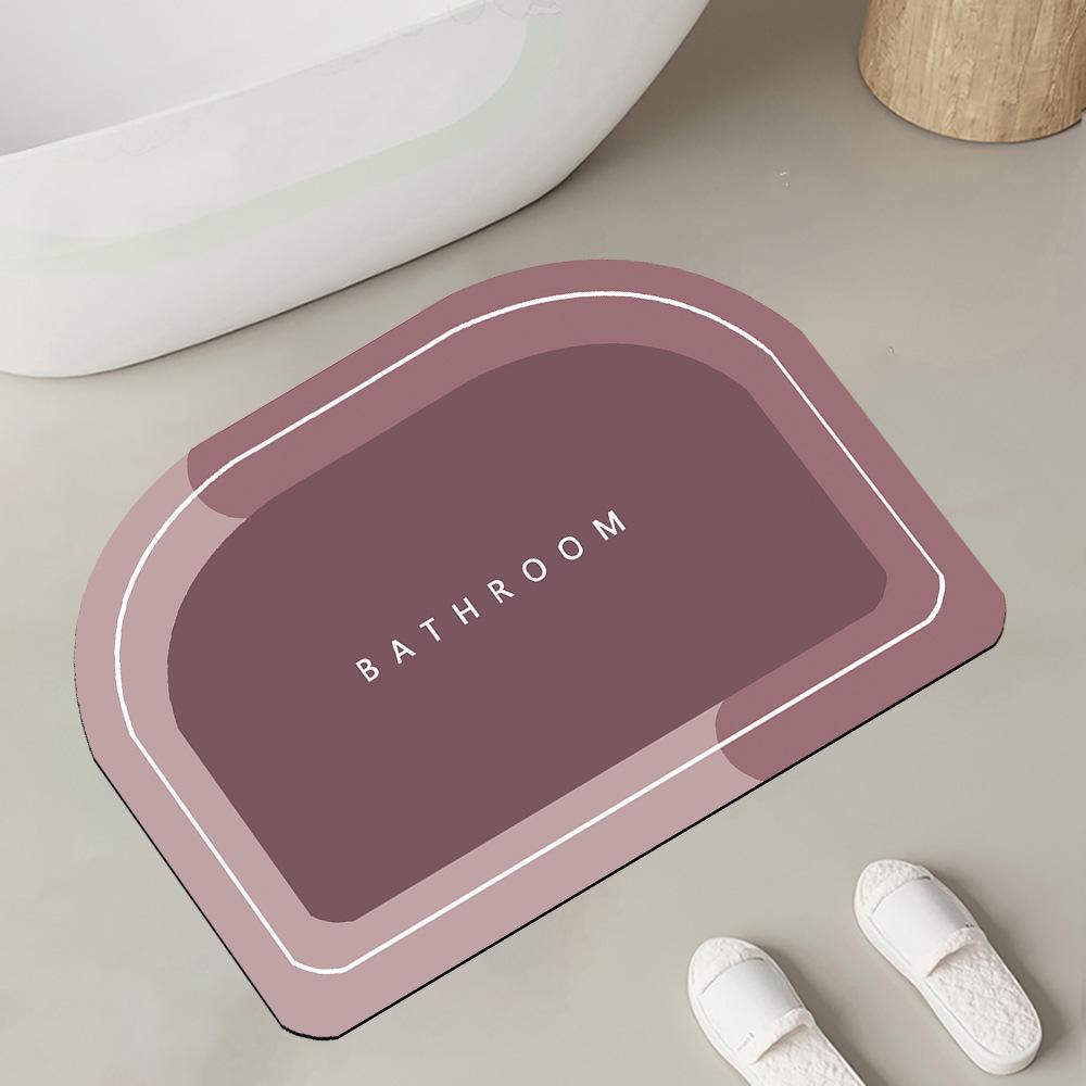 Nordic Wind Bathroom Diatom Mud Moisture-wicking Mat Non-slip Quick Dry Durable Washroom Foot Mat Home Bathroom Mat