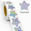 Valentine's Day Holographic Laser Self-Adhesive Sealing Stickers - 500/Roll