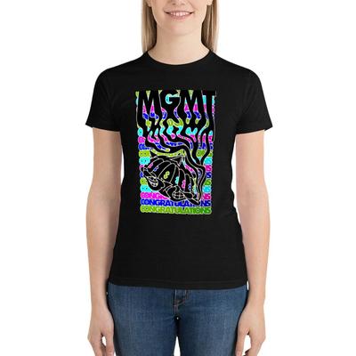 Поздравления Mgmt Футболка Летние топы Футболки Забавная винтажная одежда Футболка Женская