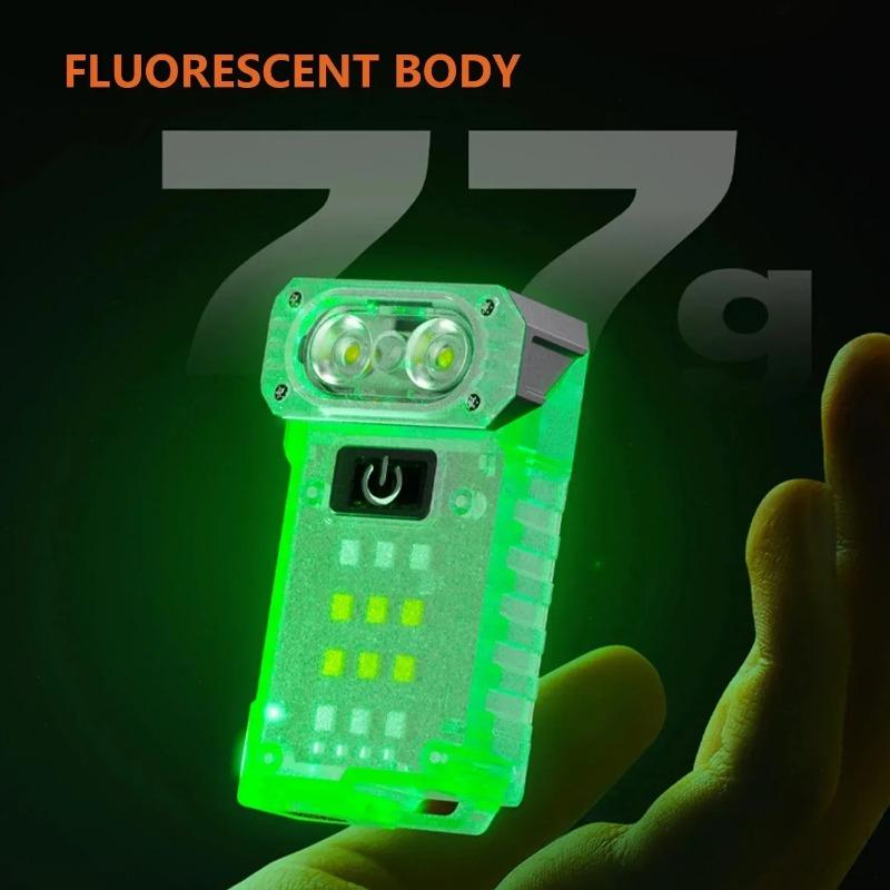 COB+SMD LED Уличный Мини-фонарик USB-C Перезаряжаемый Кемпинговый Рабочий Свет 1000 мАч Мощный Фонарик для Путешествий Аварийный Свет