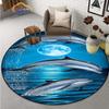 Океанические дельфины ковер 3D морской организм круглый противоскользящий коврик для спальни напольное компьютерное кресло украшение дома